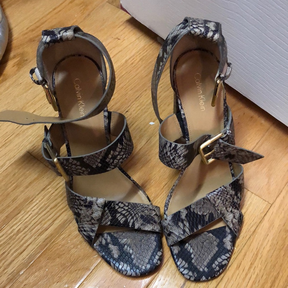 Calvin Klein snakeskin heels